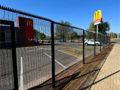 Polyester powder coated Clear View fencing installed on a school perimeter in Bloemfontein