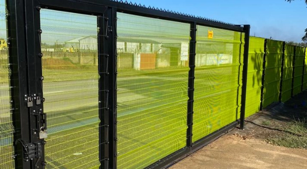 Powder coated sliding gate offering durable, weather-resistant access control for residential and commercial fencing systems